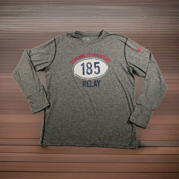Other - Spokane To Sandpoint Men's Gray Long Sleeve Running/Performance Shirt 2XL